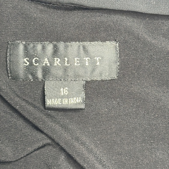 Scarlett Black Lined Draped Night Out Dress Women's Size 16 Formal draped layer - Picture 8 of 8